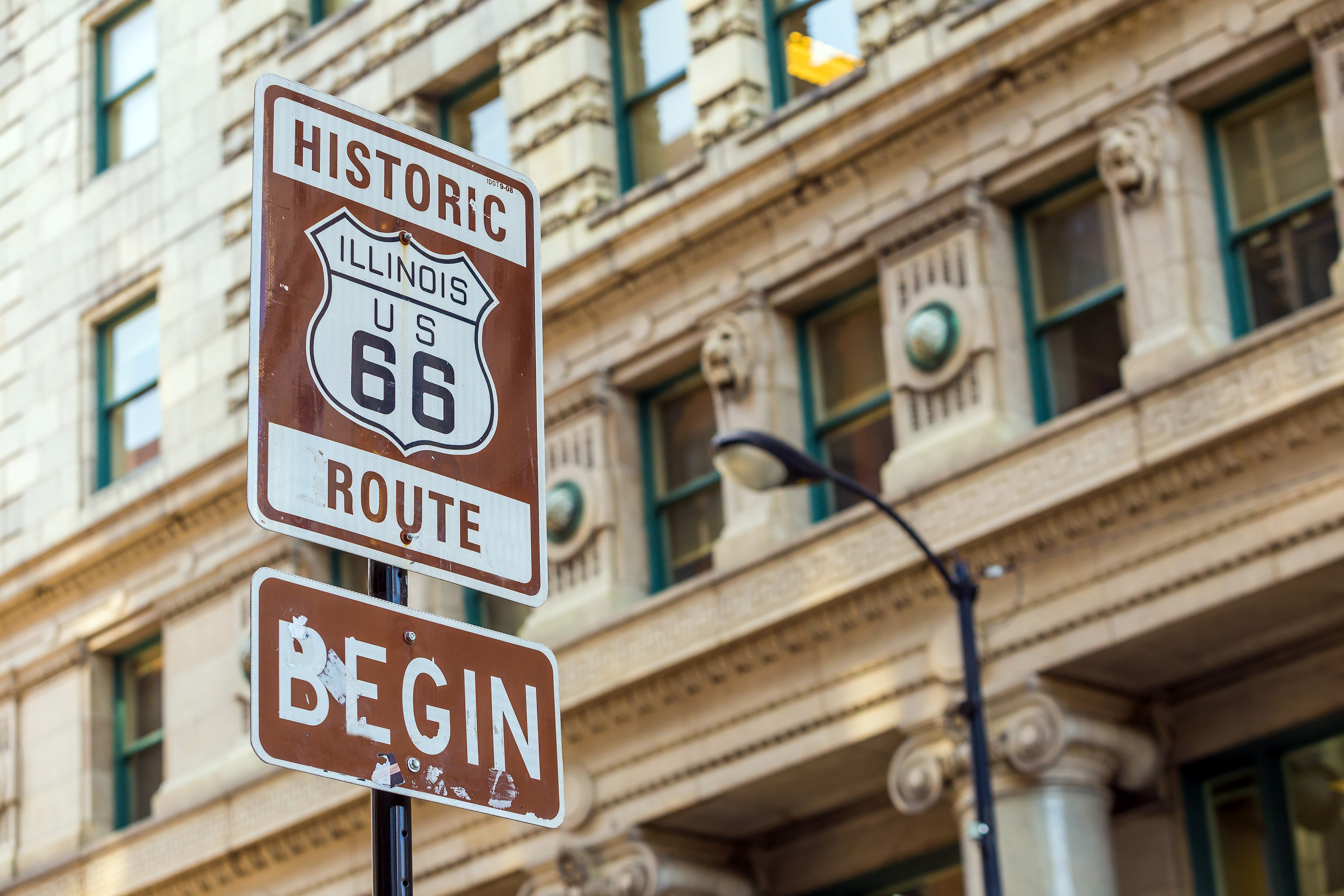 Historic Route 66 BEGIN. Historic Route 66 BEGIN.