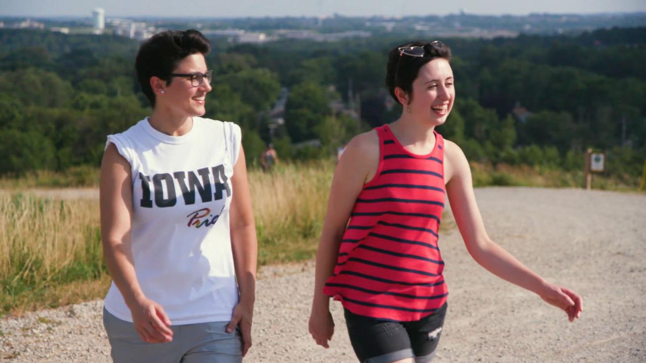 Hiking at Mount Trashmore in Cedar Rapids, Iowa Hiking at Mount Trashmore in Cedar Rapids, Iowa