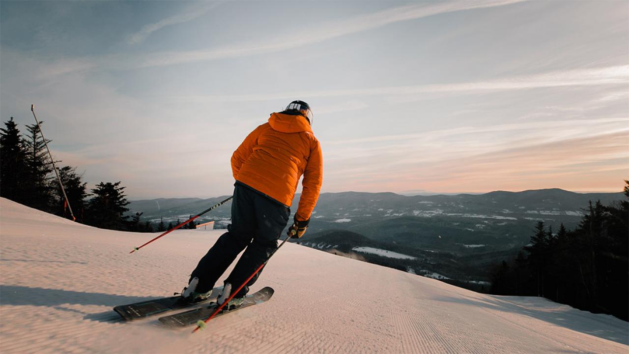 Downhill skiing in Sugarbush, Vermont