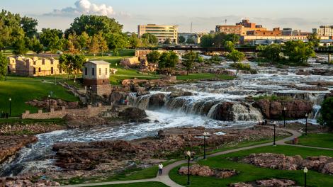 The Big Sioux River running through Falls Park The Big Sioux River running through Falls Park
