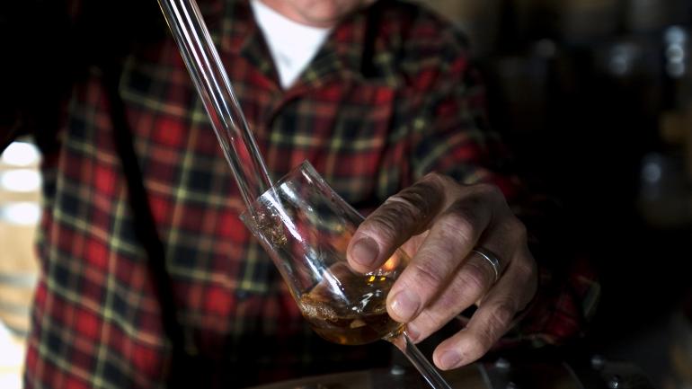 Sampling a spirit at Tuthilltown Spirits in New York Sampling a spirit at Tuthilltown Spirits in New York