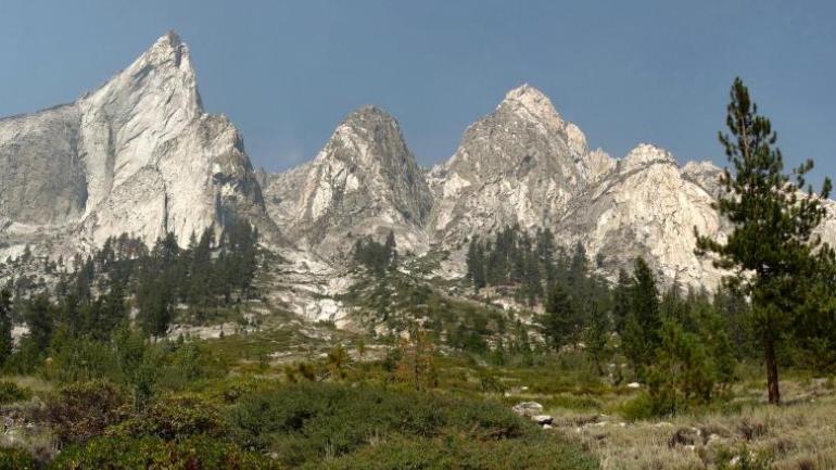 Tall mountains and sequoias in Kings Canyon National Park Tall mountains and sequoias in Kings Canyon National Park
