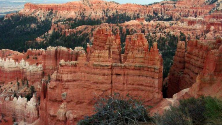 Colorful spires called hoodoos in Bryce Canyon National Park Colorful spires called hoodoos in Bryce Canyon National Park