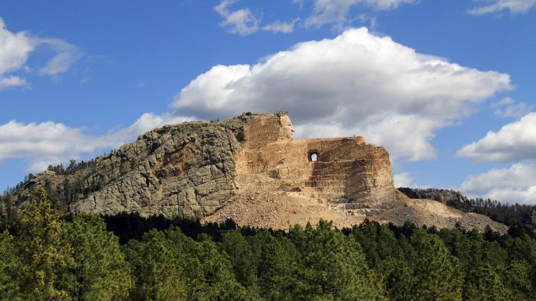 The warrior’s face has emerged and progress continues to be made on Crazy Horse Memorial. The warrior’s face has emerged and progress continues to be made on Crazy Horse Memorial.