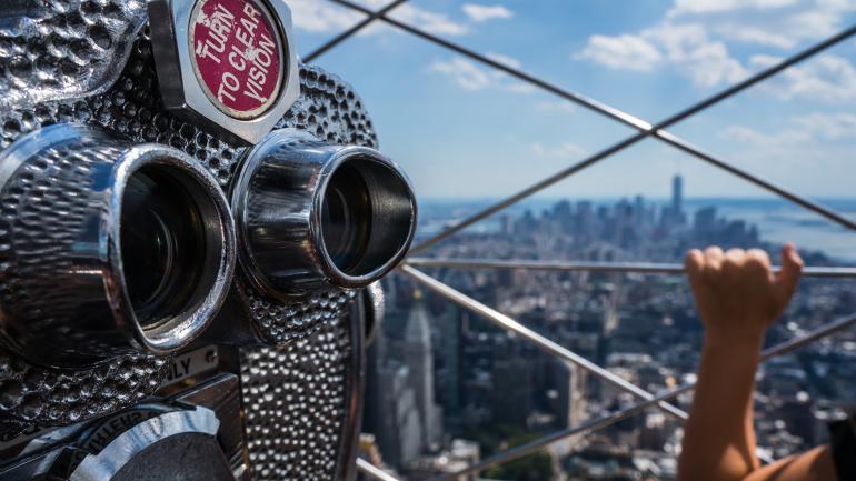 On top of the Empire State Building in Manhattan, New York On top of the Empire State Building in Manhattan, New York