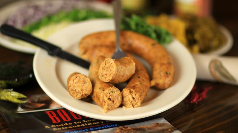 In its purest form, boudin is a savory mixture of meat, rice, onions, peppers and seasonings. In its purest form, boudin is a savory mixture of meat, rice, onions, peppers and seasonings.