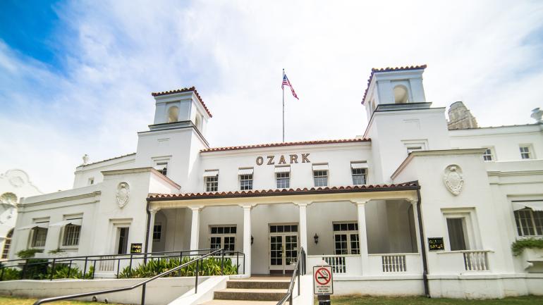 Ozark Bathhouse on Bathhouse Row in Hot Springs, Arkansas Ozark Bathhouse on Bathhouse Row in Hot Springs, Arkansas