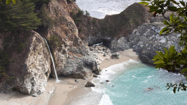 Enjoy fantastic views of coastal redwoods and the rugged Pacific shoreline in Julia Pfeiffer Burns State Park. Enjoy fantastic views of coastal redwoods and the rugged Pacific shoreline in Julia Pfeiffer Burns State Park.
