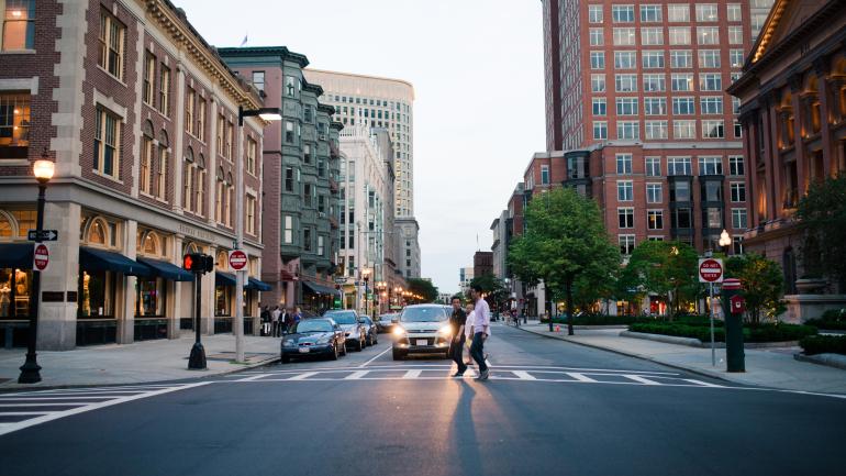 Pedestrian-friendly streets of Boston, Massachusetts Pedestrian-friendly streets of Boston, Massachusetts