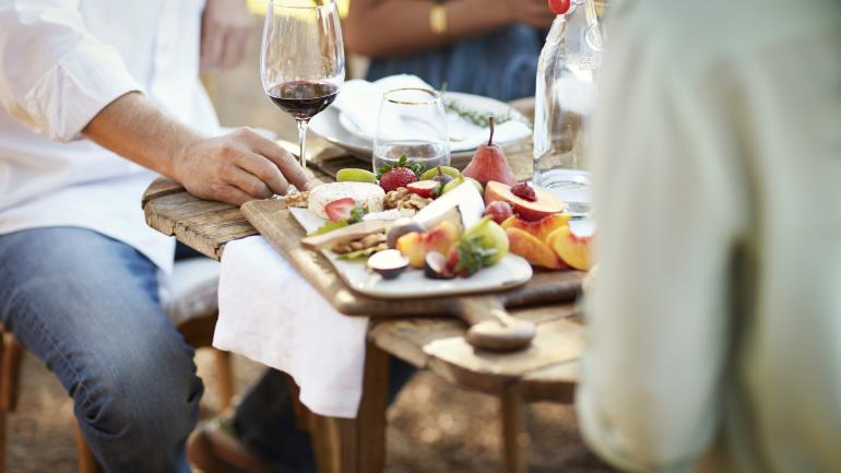 Fresh produce, local cheeses and, of course, award-winning wines — lunch in the Napa Valley is a celebration of delicious, locally sourced food. Fresh produce, local cheeses and, of course, award-winning wines — lunch in the Napa Valley is a celebration of delicious, locally sourced food.
