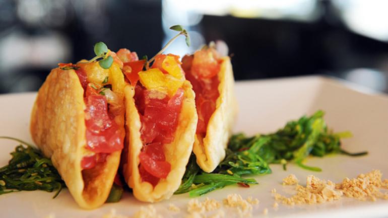 Ahi tuna tacos at Seviche Ahi tuna tacos at Seviche