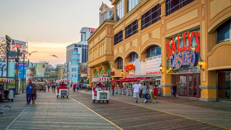 Along the Boardwalk in Atlantic City, New Jersey Along the Boardwalk in Atlantic City, New Jersey