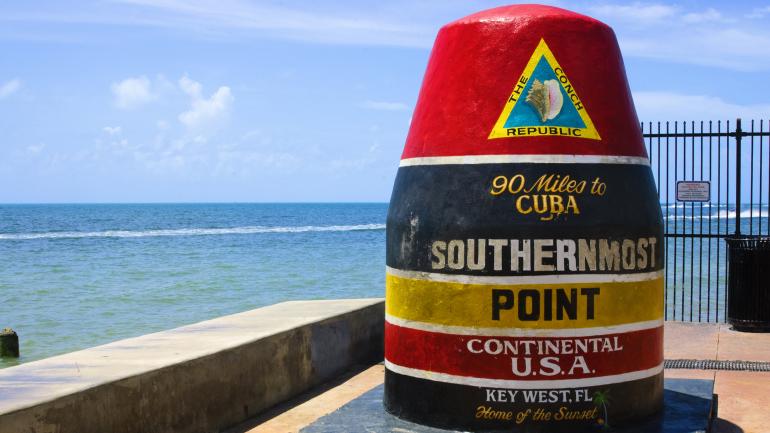 The southernmost point in continental USA located in Key West, Florida The southernmost point in continental USA located in Key West, Florida