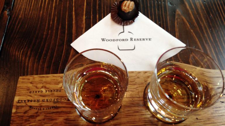 Tasting glasses at Woodford Reserve in Versailles, Kentucky Tasting glasses at Woodford Reserve in Versailles, Kentucky