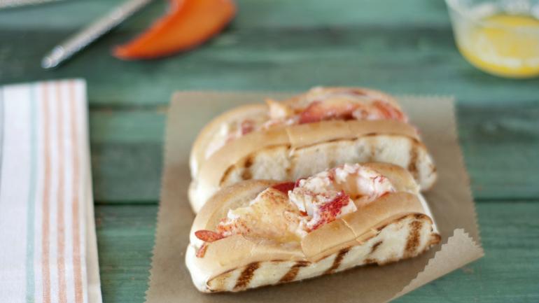 The famous Maine lobster roll: Warm, split-top bread is buttered and grilled, then wrapped around fresh, cold chunks of lobster or lobster salad. The famous Maine lobster roll: Warm, split-top bread is buttered and grilled, then wrapped around fresh, cold chunks of lobster or lobster salad.