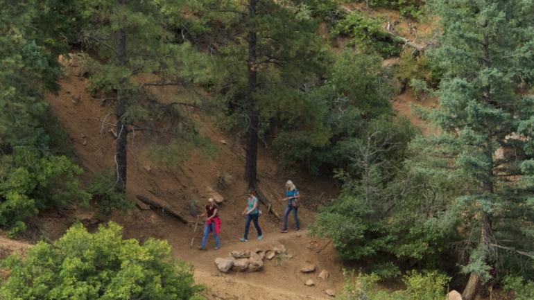 A scenic hike throughout, the Barr Trail is especially rewarding in its higher reaches toward the Pikes Peak summit. A scenic hike throughout, the Barr Trail is especially rewarding in its higher reaches toward the Pikes Peak summit.
