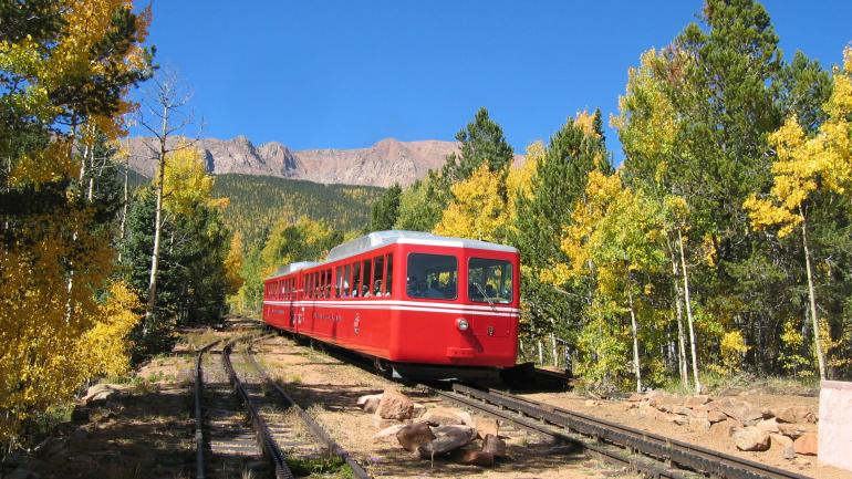 Ride The Broadmoor Pikes Peak Cog Railway through the scenic aspen groves. Ride The Broadmoor Pikes Peak Cog Railway through the scenic aspen groves.
