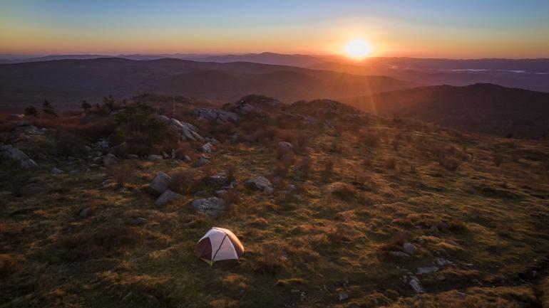 For an immersive experience in the Blue Ridge Mountains, bring or rent camping gear and spend a night (or two) under the stars. For an immersive experience in the Blue Ridge Mountains, bring or rent camping gear and spend a night (or two) under the stars.