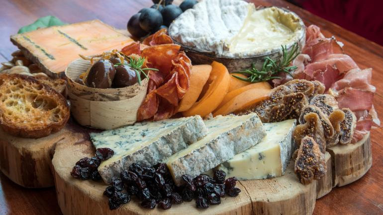 Cheese platter at The Village Cheese Shop in downtown Mattituck, New York Cheese platter at The Village Cheese Shop in downtown Mattituck, New York