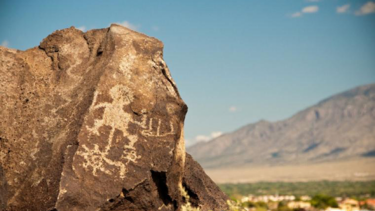 Drawings in Petroglyph National Monument date to ancient civilizations Drawings in Petroglyph National Monument date to ancient civilizations