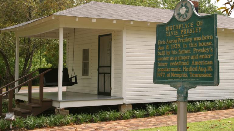 The birthplace of Elvis Presley in Tupelo, Mississippi The birthplace of Elvis Presley in Tupelo, Mississippi