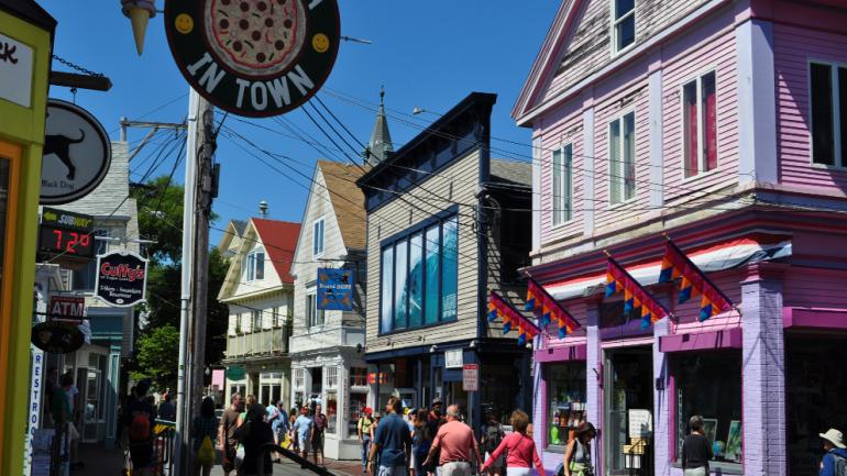 Stroll the colorful Commercial Street in Provincetown Stroll the colorful Commercial Street in Provincetown