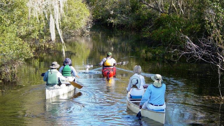 Canoeing in Big Cypress National Preserve. Canoeing in Big Cypress National Preserve.