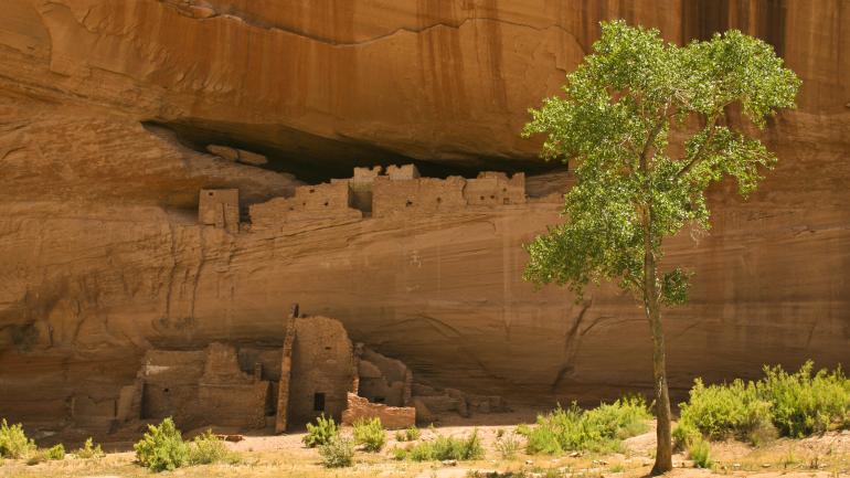 View of Canyon de Chelly National Monument. View of Canyon de Chelly National Monument.