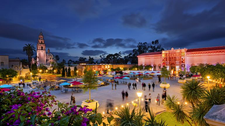 Balboa Park bustles with activity day and night, making it a perfect location for people-watching. Balboa Park bustles with activity day and night, making it a perfect location for people-watching.