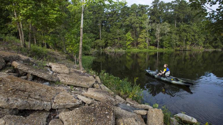 Kayaking in Kisatchie National Forest in Alexandria, Louisiana Kayaking in Kisatchie National Forest in Alexandria, Louisiana