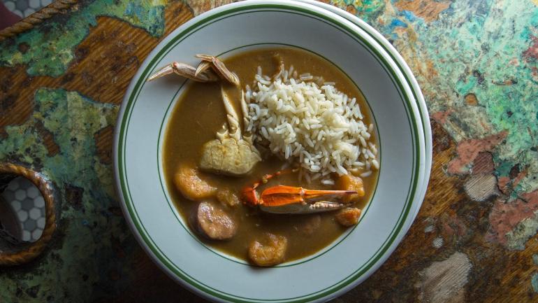 There’s seemingly no end to the depth of flavor in a bowl of gumbo, a dark roux studded with savory meats and seafood. There’s seemingly no end to the depth of flavor in a bowl of gumbo, a dark roux studded with savory meats and seafood.