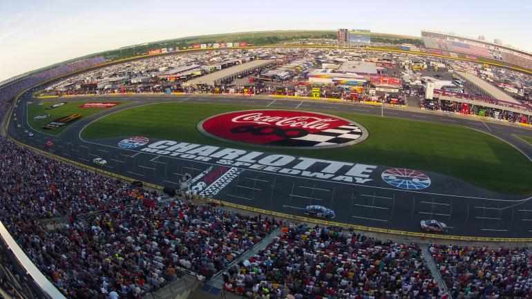 Action on race day at Charlotte Motor Speedway in Charlotte, North Carolina Action on race day at Charlotte Motor Speedway in Charlotte, North Carolina