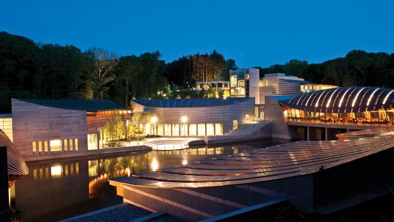 Crystal Bridges Museum of American Art, founded by Alice Walton in 2011, in Bentonville, Arkansas Crystal Bridges Museum of American Art, founded by Alice Walton in 2011, in Bentonville, Arkansas