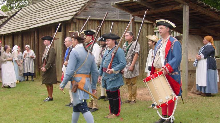 Living history at Fort St. Jean Baptiste in Natchitoches, Louisiana Living history at Fort St. Jean Baptiste in Natchitoches, Louisiana