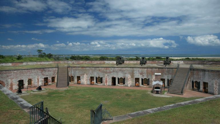 In Emerald Isle, North Carolina, the Civil War-era Fort Macon State Park In Emerald Isle, North Carolina, the Civil War-era Fort Macon State Park