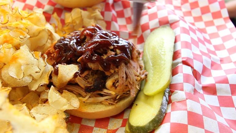 Lutz's BBQ in Jefferson City serves barbecue with these house-made, spiral-cut potato chips. Lutz's BBQ in Jefferson City serves barbecue with these house-made, spiral-cut potato chips.