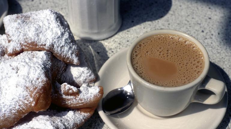 Beignets are for any time of day. Order yours with chicory coffee, brewed strong to balance the beignets’ sweetness. Beignets are for any time of day. Order yours with chicory coffee, brewed strong to balance the beignets’ sweetness.