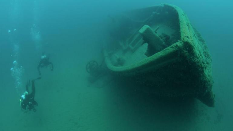 The steel-hulled Sport sank in the waters of Lake Huron in 1873. The steel-hulled Sport sank in the waters of Lake Huron in 1873.