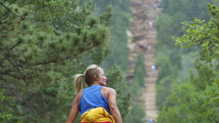 Hiking the Manitou Incline provides incredible views along the entire route. Hiking the Manitou Incline provides incredible views along the entire route.
