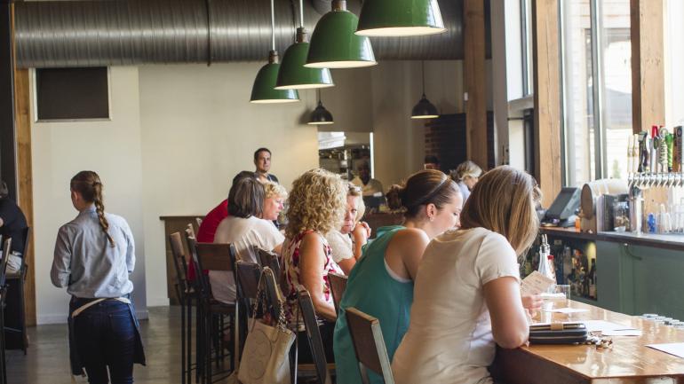 Patrons enjoy a meal at The Millworks in Harrisburg. Patrons enjoy a meal at The Millworks in Harrisburg.