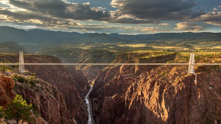 A walk across the Royal Gorge Bridge provides stunning views. A walk across the Royal Gorge Bridge provides stunning views.