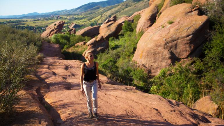 Marveling at geological wonders and stunning vistas on a hike at Red Rocks Park Marveling at geological wonders and stunning vistas on a hike at Red Rocks Park