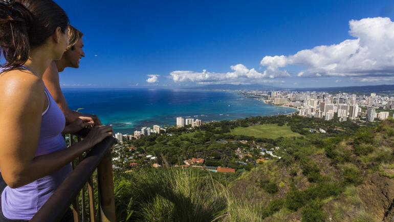 Incredible view of Waikīkī atop Diamond Head State Monument Incredible view of Waikīkī atop Diamond Head State Monument