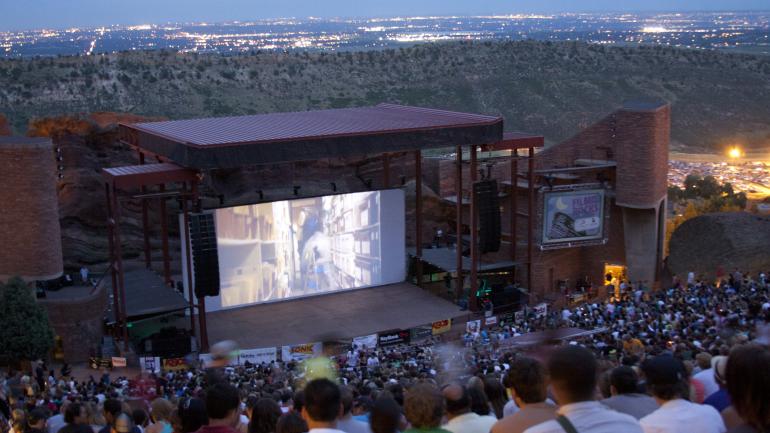 Taking in a movie and great city views at Red Rocks Park & Amphitheatre Taking in a movie and great city views at Red Rocks Park & Amphitheatre
