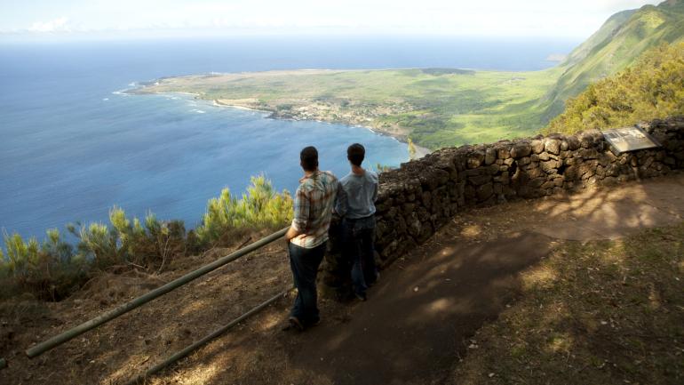 Taking in the view at Kalaupapa overlook Taking in the view at Kalaupapa overlook