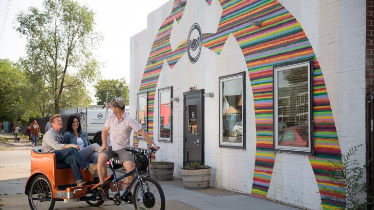 Pedicab tour around Denver’s River Arts North District (RiNO) Pedicab tour around Denver’s River Arts North District (RiNO)