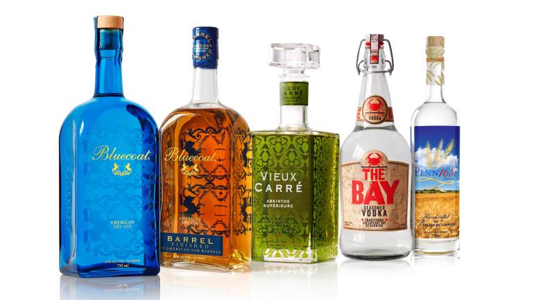 A selection of spirits offered at Philadelphia Distilling A selection of spirits offered at Philadelphia Distilling