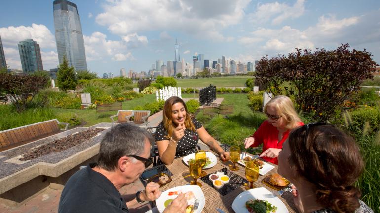 Dining al fresco at The Liberty House in Jersey City, New Jersey Dining al fresco at The Liberty House in Jersey City, New Jersey