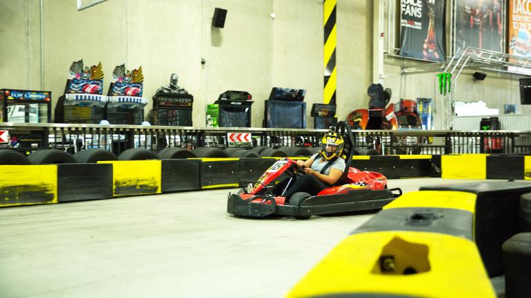 Raceway fun for the whole family at Pole Position Raceway in Jersey City, New Jersey Raceway fun for the whole family at Pole Position Raceway in Jersey City, New Jersey