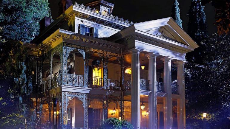 Ghosts and other objects take flight inside Disneyland’s Haunted Mansion. Ghosts and other objects take flight inside Disneyland’s Haunted Mansion.